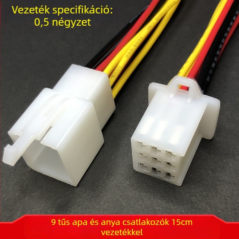 Elektromos motorkerékpár dugó, két lyukas kábelcsatlakozó, férfi és női csatlakozó, 4-vezetékes DJ7021A-2.8