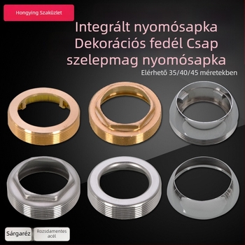 Konyhai mosogató csaptelezáró szelepszár-készlet 35/40 tömítő sapkával, dekoratív fedőkkel és rögzítő sapkával telepítéshez és javításhoz