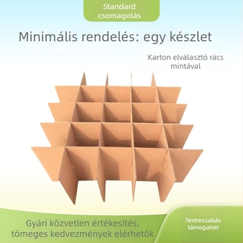 Tic-Tac-Toe hálós belső válaszfalak kartondobozokhoz, gyümölcs- és tojásrekeszekkel, testreszabható belső elválasztók.