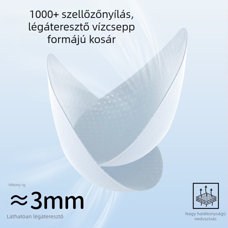 Varrásmentes mellény-stílusú szoptatós melltartó előre záródó csattal, lágy gél-támasz, vezeték nélküli, vékony modell