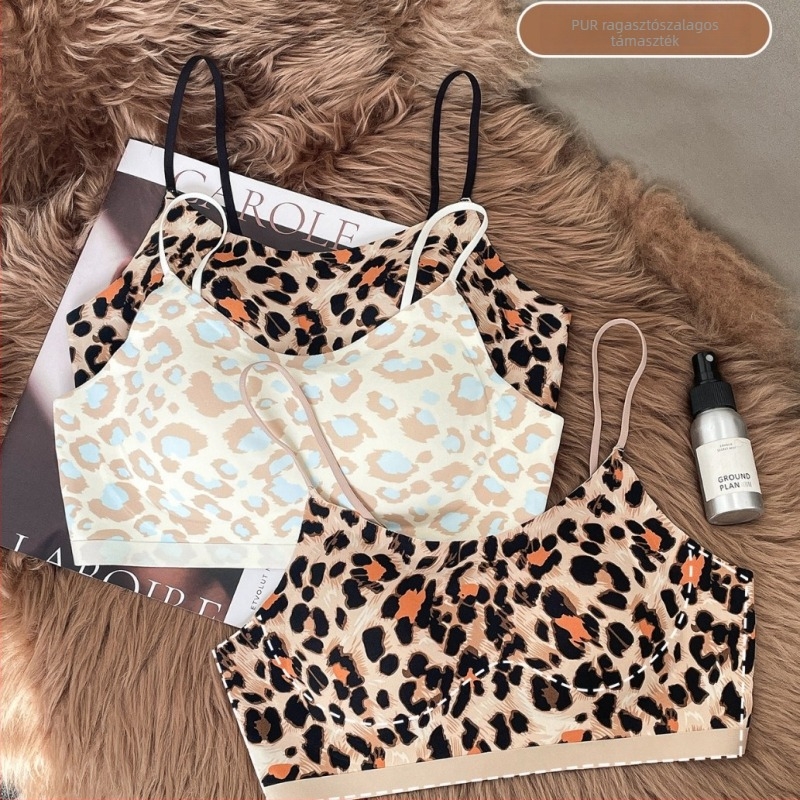 Leopard mintás, nude érzetű melltartó, nyom nélküli, könnyű anyagú, emelő és megereszkedés elleni támogatás