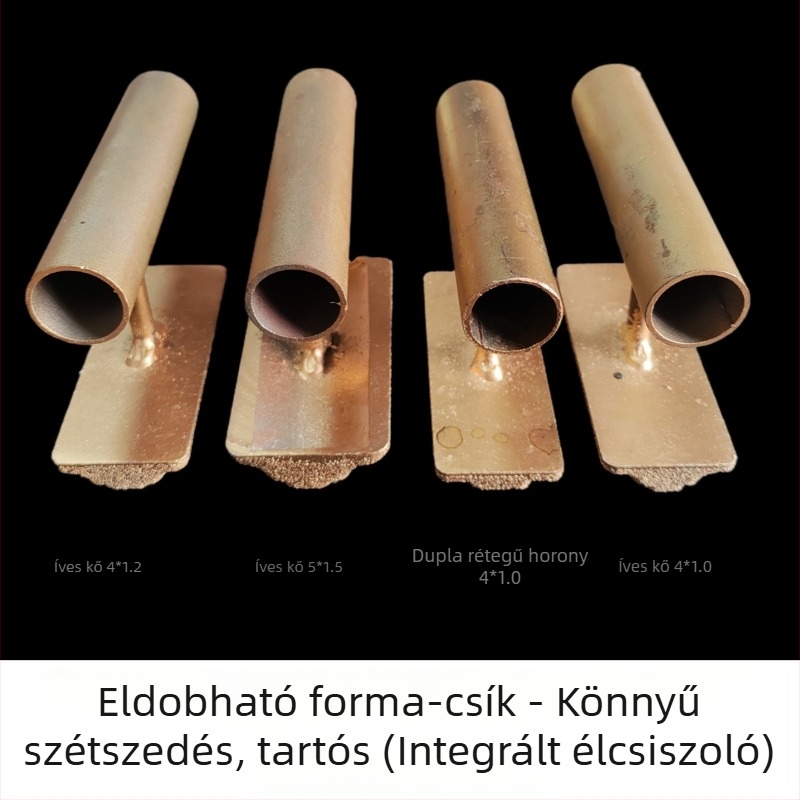 Integrált élcsiszoló külső falra, hamis kő burkolattal, íves él, mély hornyok polírozása, gyémántos élcsiszoló