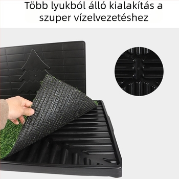 Műfüves kutyatoalett - extra nagy, háromrétegű edzési alátéttel