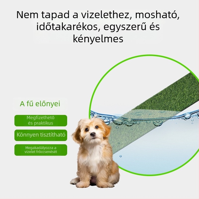 Műfüves kutyatoalett - extra nagy, háromrétegű edzési alátéttel