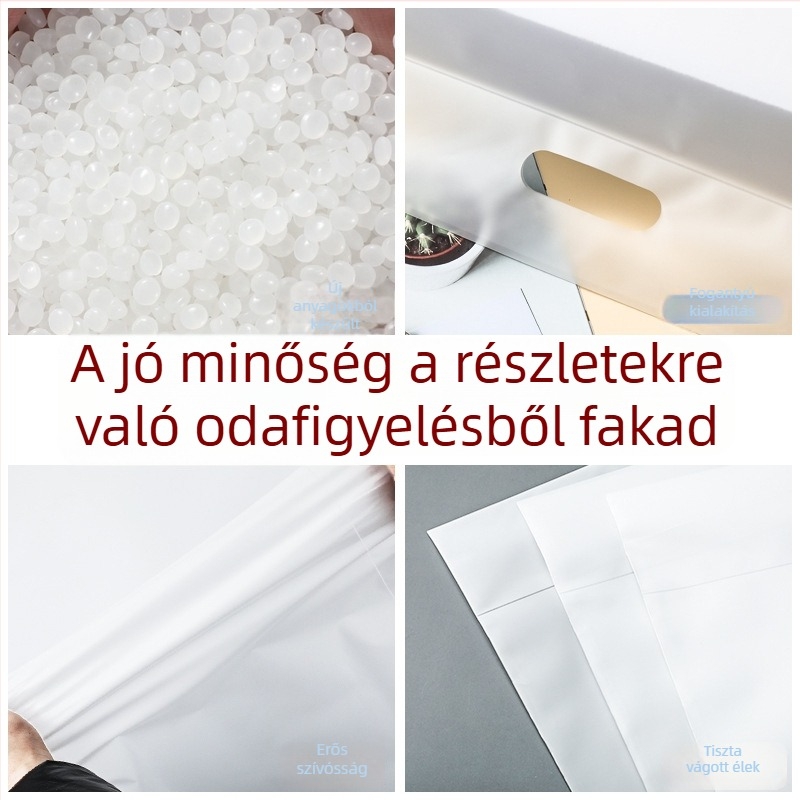 Áttetsző, öntapadós gyorsposta tasak, vízálló csomagoló tasak, többféle méretben