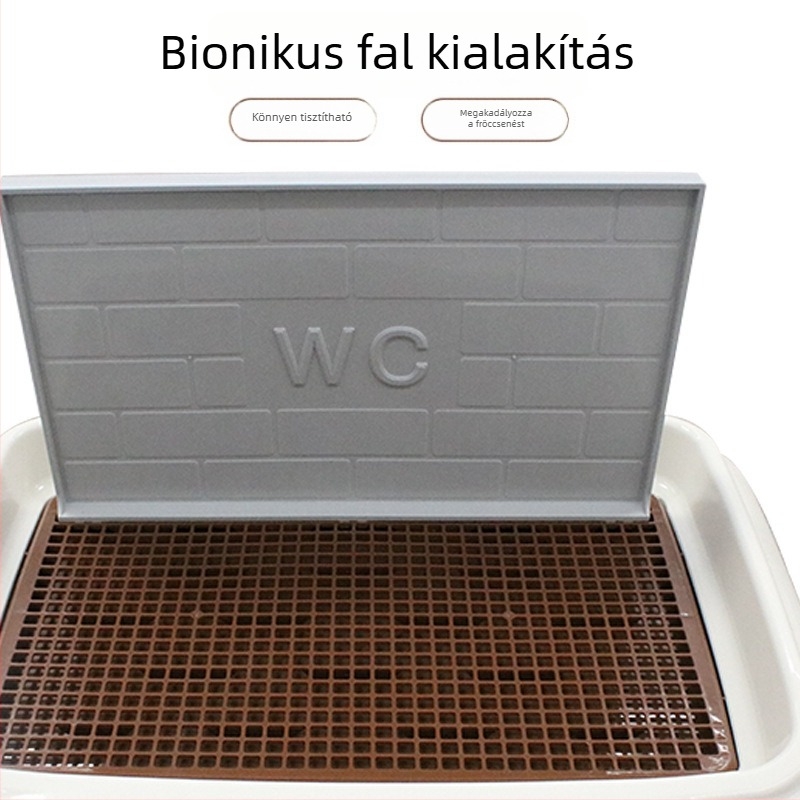 Hálós síkpaneles kisállat WC oszloppal és biomimetikus fallal, anti-splash kutyáknak
