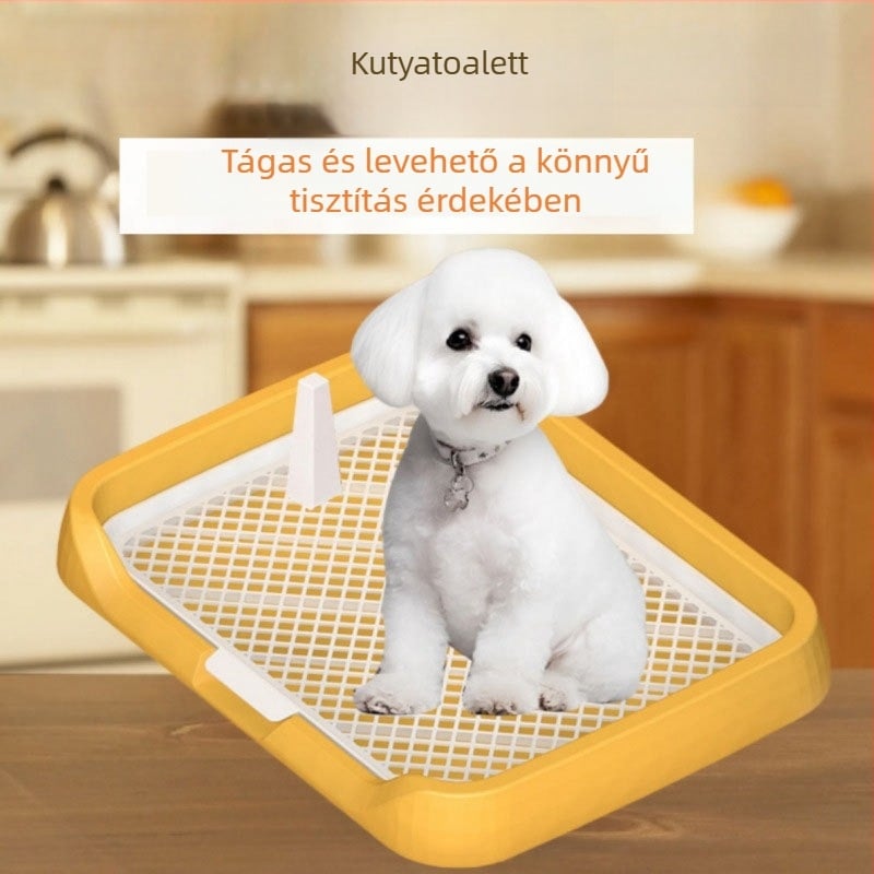 Kutya WC sík panellel és oszloppal, levehető a könnyű tisztítás érdekében, vizelet tartály kis testű kutyáknak