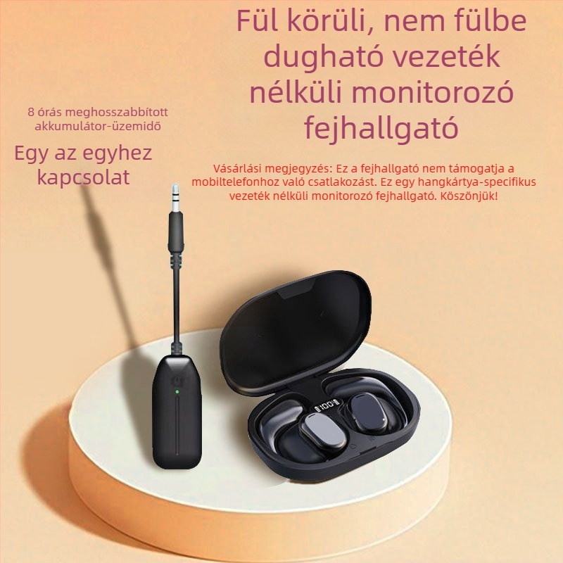 Hangkártya-kompatibil Bluetooth fejhallgató, csontvezetéses technológiával, fülre akasztó kialakítás, nem fülbe illeszkedő, hosszú üzemidő
