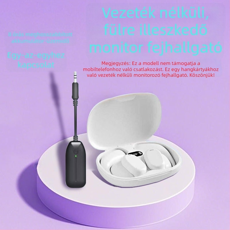 Hangkártya-kompatibil Bluetooth fejhallgató, csontvezetéses technológiával, fülre akasztó kialakítás, nem fülbe illeszkedő, hosszú üzemidő