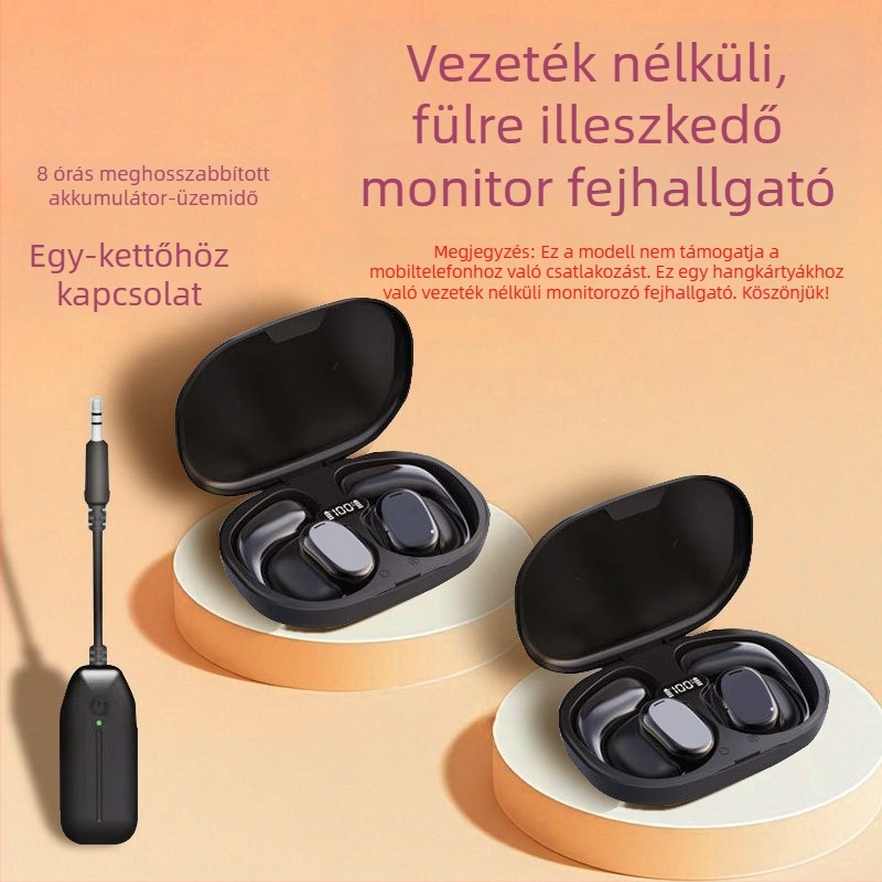 Hangkártya-kompatibil Bluetooth fejhallgató, csontvezetéses technológiával, fülre akasztó kialakítás, nem fülbe illeszkedő, hosszú üzemidő