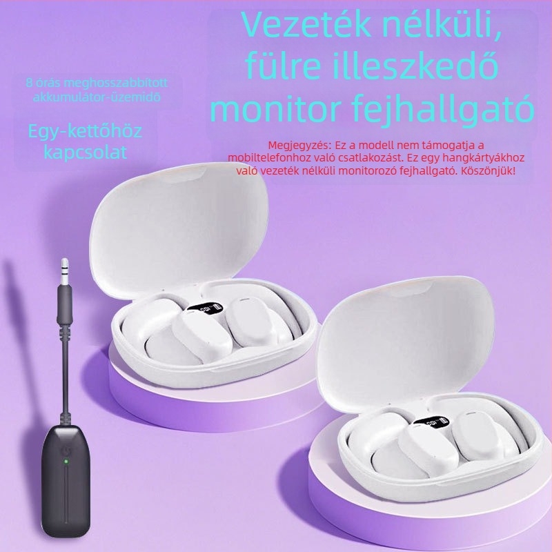 Hangkártya-kompatibil Bluetooth fejhallgató, csontvezetéses technológiával, fülre akasztó kialakítás, nem fülbe illeszkedő, hosszú üzemidő