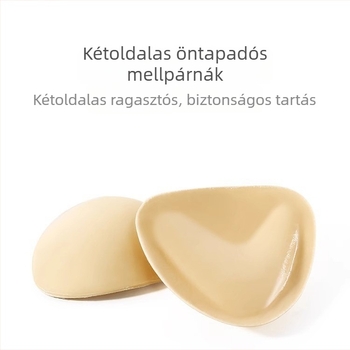 Háromszög alakú, dupla oldalú öntapadós szilikon melltartó betét, vastított változat, nők számára, légáteresztő, varrat nélküli, optikailag növeli a méretet