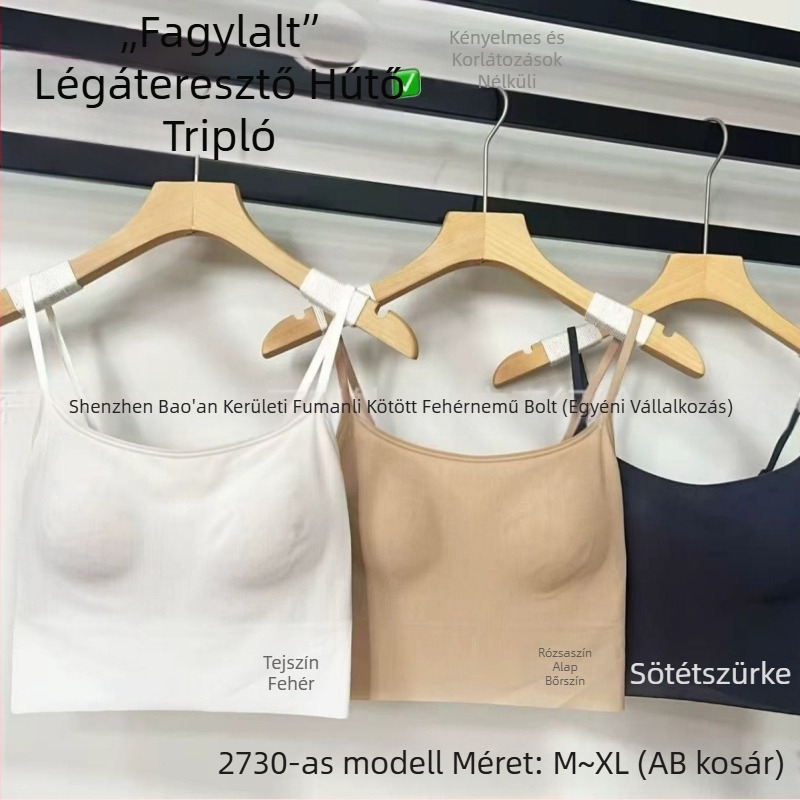 Pánt nélküli melltartó, sima háttal, vékony láthatatlan pántokkal, integrált camisole