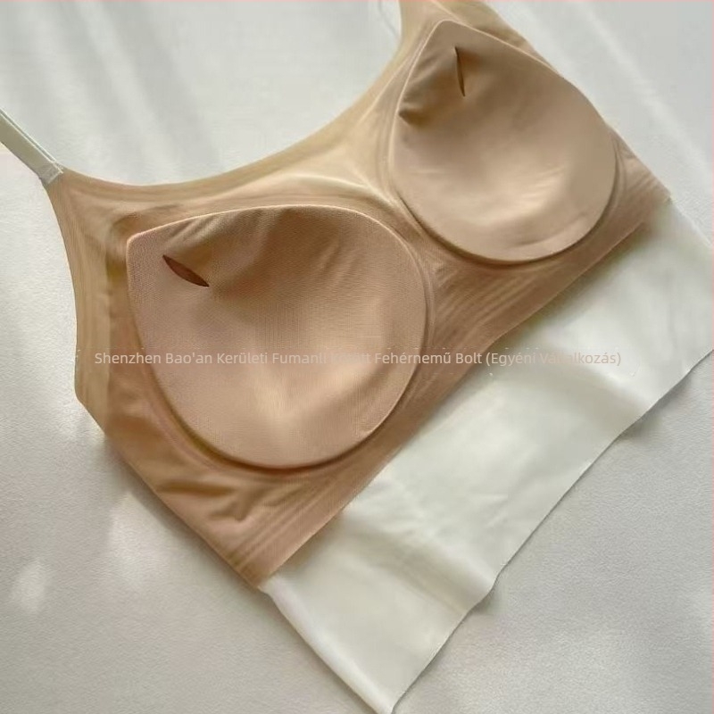 Pánt nélküli melltartó, sima háttal, vékony láthatatlan pántokkal, integrált camisole