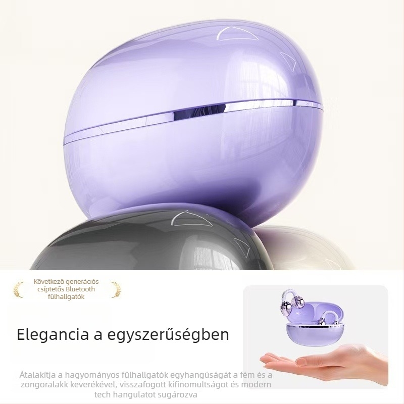 JS682A Csontvezetéses fül-clipes Bluetooth vezeték nélküli fejhallgató, hosszú üzemidő, kényelmes sporthoz