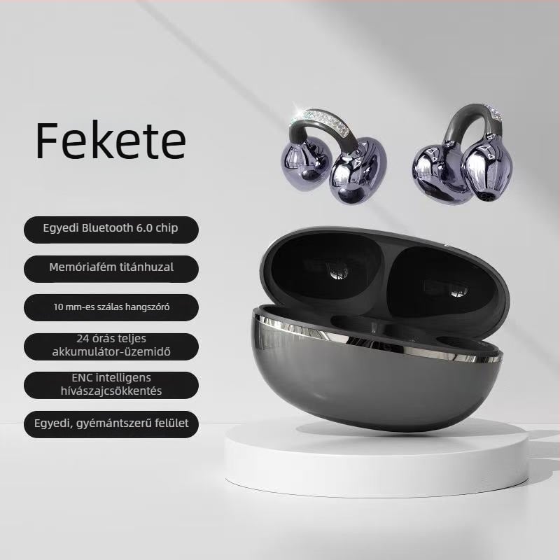 JS682A Csontvezetéses fül-clipes Bluetooth vezeték nélküli fejhallgató, hosszú üzemidő, kényelmes sporthoz