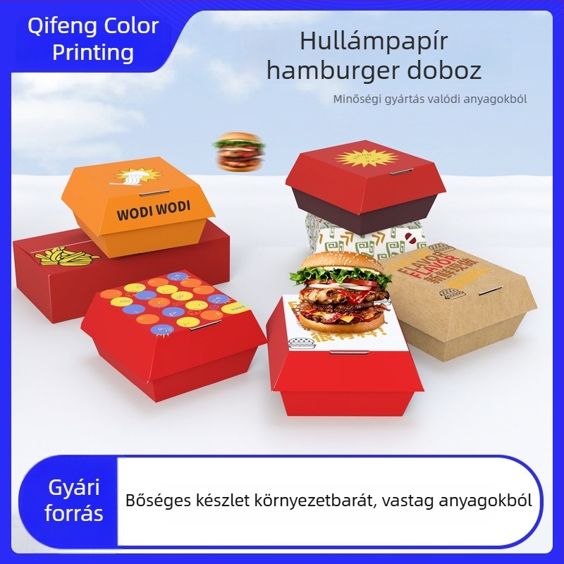 Hosszúkás hullámkarton ebédes doboz készlet élelmiszer csomagoláshoz, egyedi 250 gsm kartondoboz, ajándékdoboz