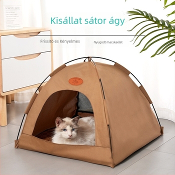 Minden évszakra használható belső állatház – macska házikó és kutya odú – hordozható, összecsukható kemping sátor