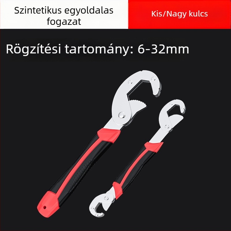Ötvözött acélból készült univerzális, multifunkcionális, állítható nyitott végű villáskulcs