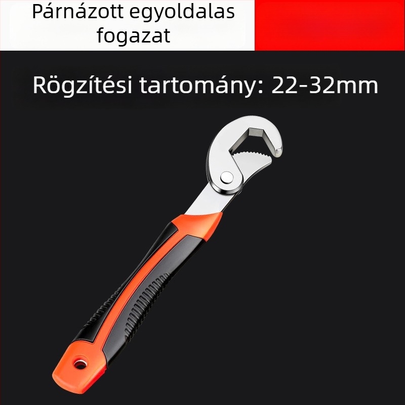 Ötvözött acélból készült univerzális, multifunkcionális, állítható nyitott végű villáskulcs