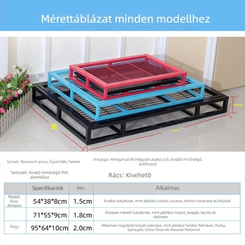 Különálló kutyatoalett kis testűeknek, fémből készült öblítő tál