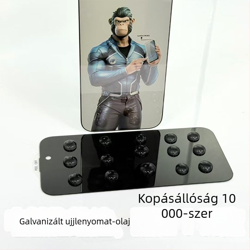 Gorilla Edge-to-Edge edzett üveg kijelzővédő iPhone 16/15 Pro-hoz, Anti-Peeping, Anti-Fall