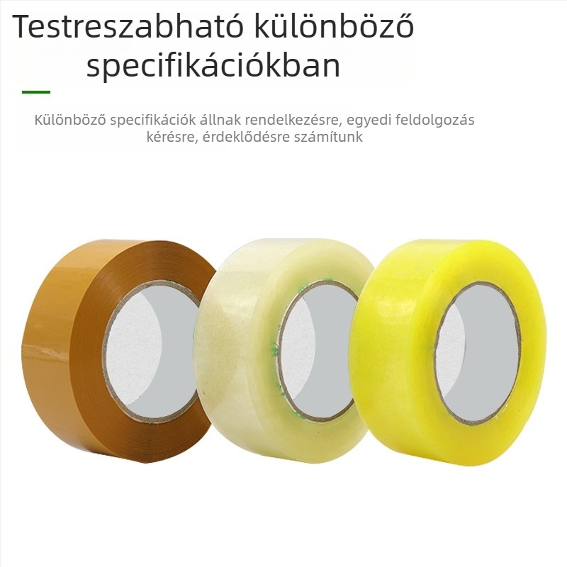 Átlátszó csomagoló szalag, széles tekercs, erős tapadással, ideális csomagoláshoz