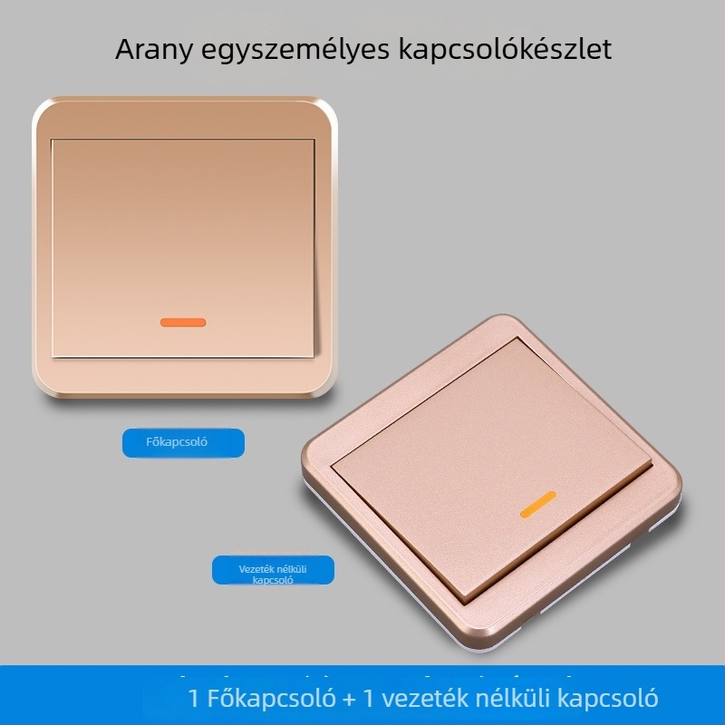Vezeték nélküli távvezérlésű kapcsoló, kétcsatornás panel a háztartási világításhoz, 220V intelligens vezérlő