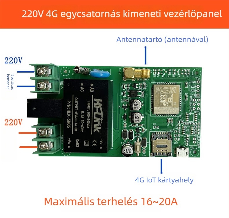 4G IoT távoli kapcsoló modul mini program vezérléssel