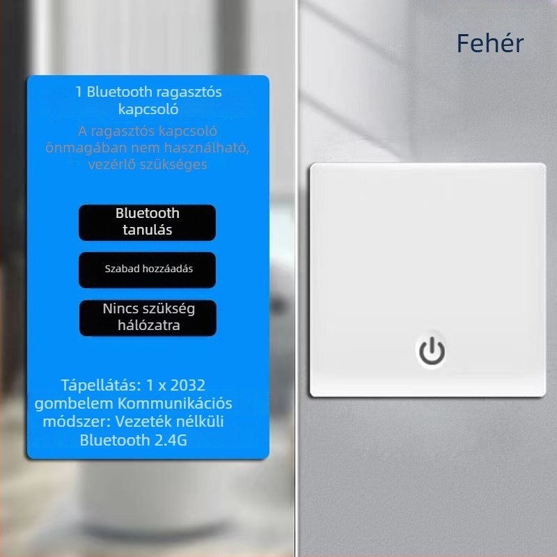 Okos kapcsoló Wi‑Fi és Bluetooth duál‑módú, 220V, lámpák és ventilátorok vezérlése mobilalkalmazáson keresztül