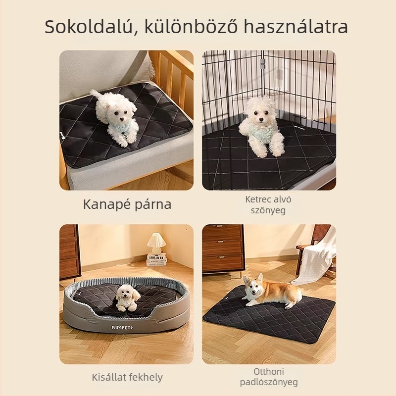 Oxford anyagú vízálló, vizeletálló és foltálló kisállat matrac kutyáknak és macskáknak, beltéri használatra, minden évszakra