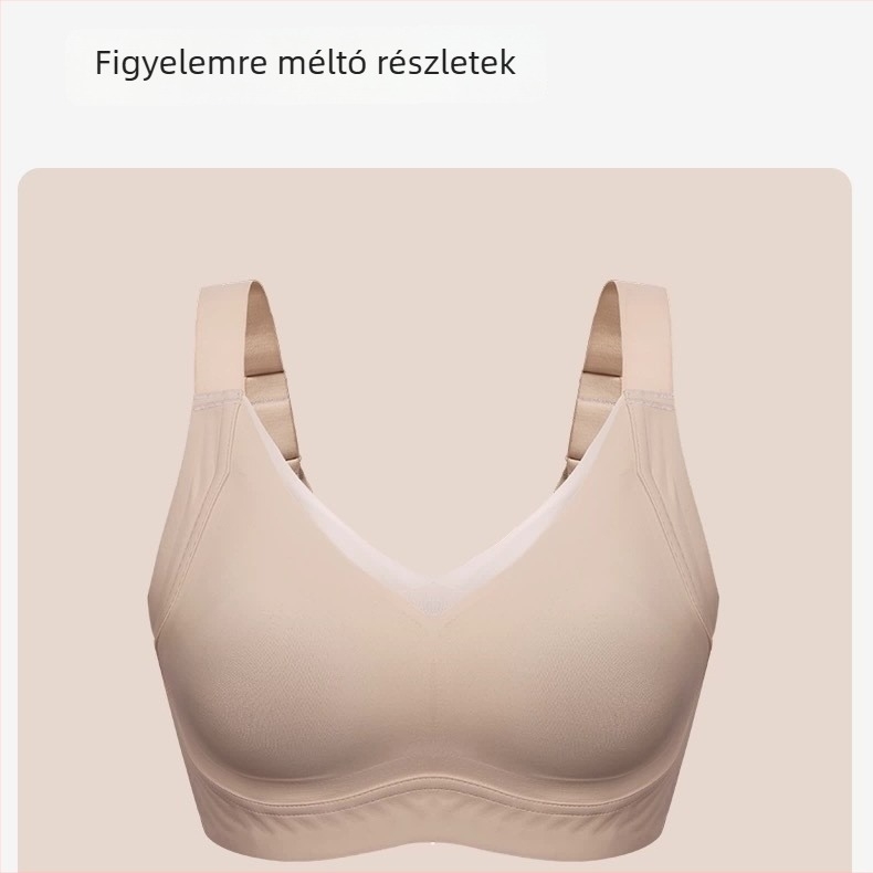Vezeték nélküli, varrás nélküli melltartó, európai–amerikai fazon, nagy méretek, kényelmes