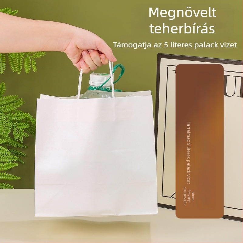 Sűrített kraftpapírzacskó logónyomtatással – környezetbarát csomagolás