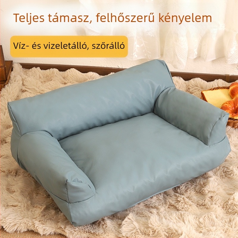 Nagy, egész éves háziállat-kanapé-kennel beltéri használatra, vízálló és kopásálló, kutyáknak és macskáknak