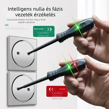 Elektrikusi multifunkciós mérőcsavarhúzó LED-es kijelzővel, magas fényű színkódolt kijelzővel a kontinuitás és áramszivárgás teszteléséhez