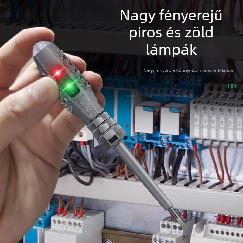 Elektrikusi multifunkciós mérőcsavarhúzó LED-es kijelzővel, magas fényű színkódolt kijelzővel a kontinuitás és áramszivárgás teszteléséhez