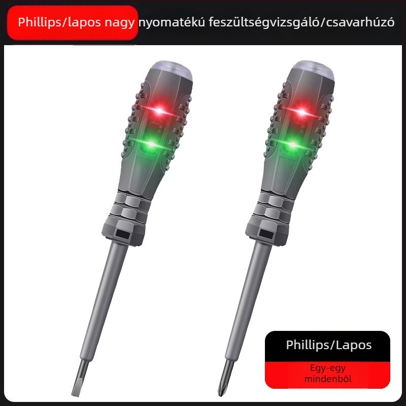 Elektrikusi multifunkciós mérőcsavarhúzó LED-es kijelzővel, magas fényű színkódolt kijelzővel a kontinuitás és áramszivárgás teszteléséhez