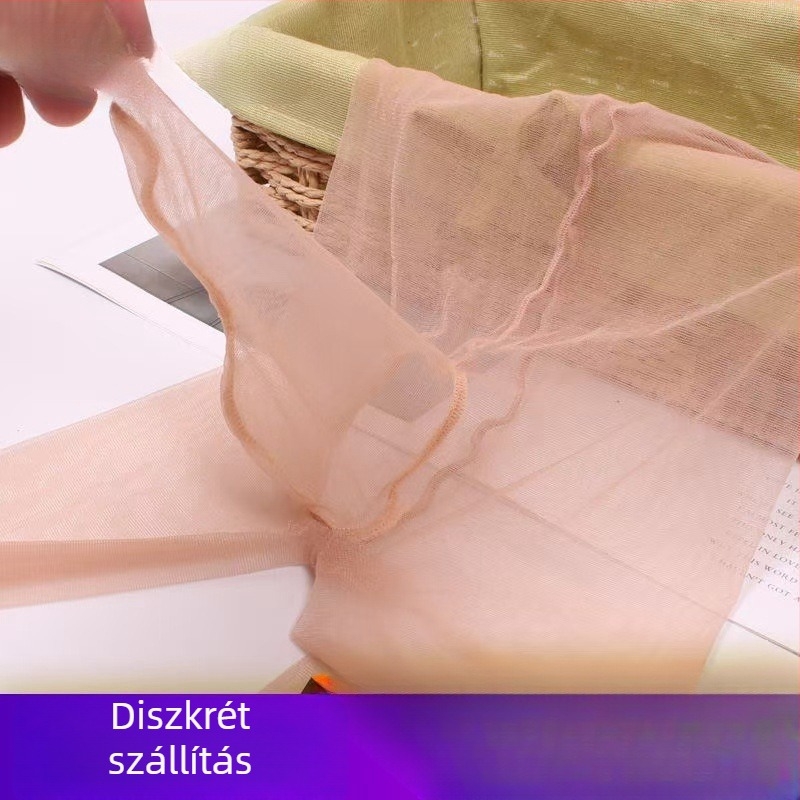 Gyöngyházfényű férfiak számára készült szexi ultra vékony seamless harisnyanadrág készlet