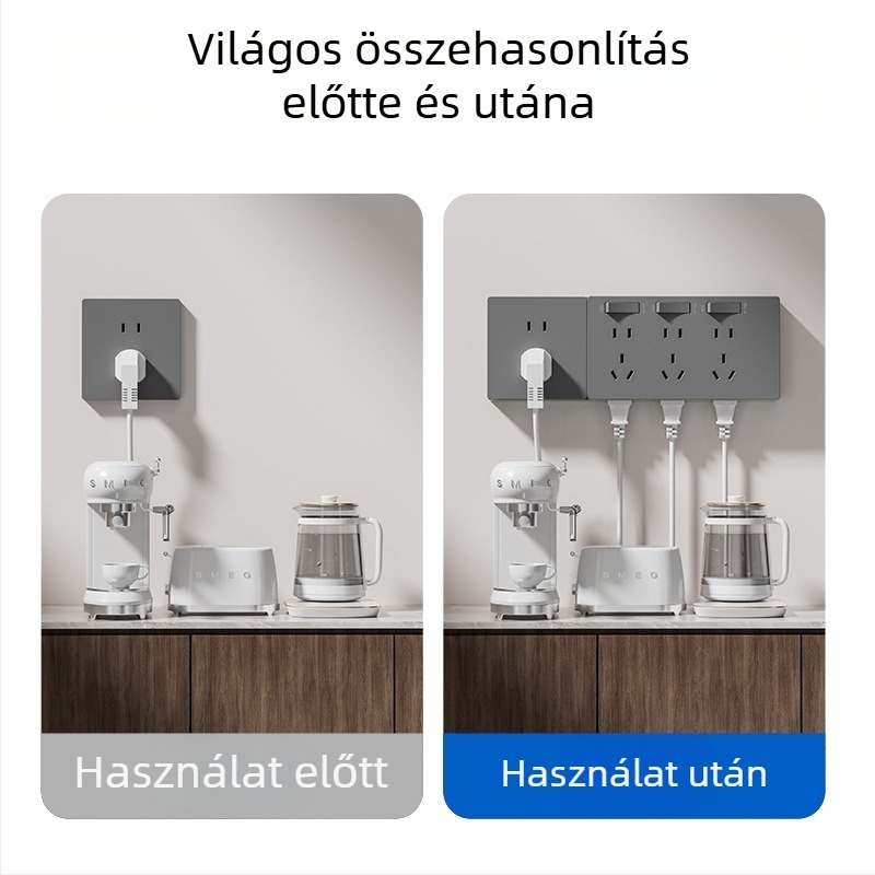 Falra szerelhető 86-os típusú hosszabbító aljzat, fix, többfunkciós