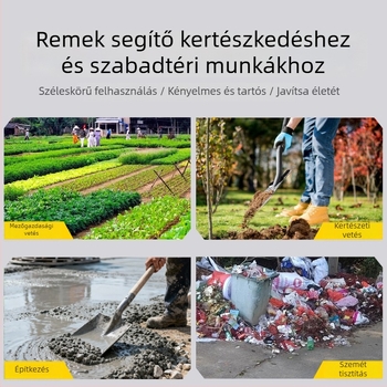 Fa markolatú ásó háztartási használatra, nagy méretű mangán-acélból, nagy kopásállósággal
