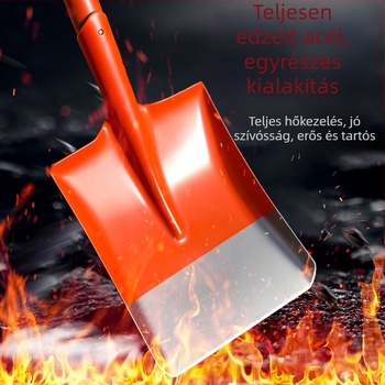 Fa markolatú ásó háztartási használatra, nagy méretű mangán-acélból, nagy kopásállósággal