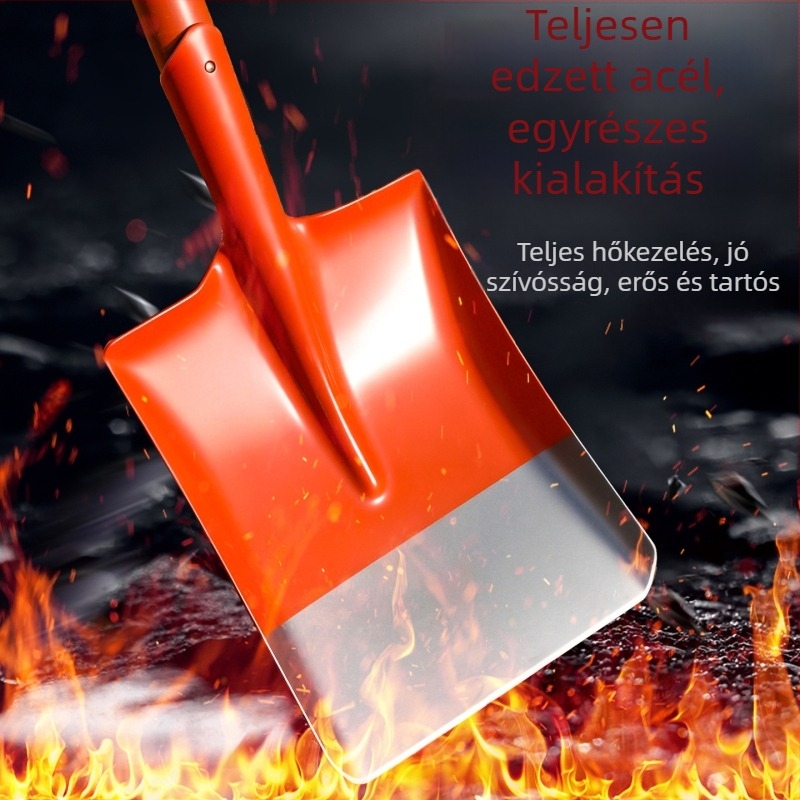 Fa markolatú ásó háztartási használatra, nagy méretű mangán-acélból, nagy kopásállósággal