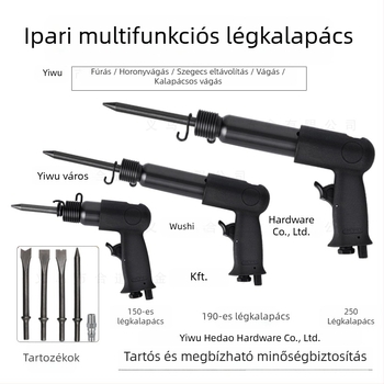 150 mm pneumatikus kalapács készlet rozsdamentesítő fejjel és körkörös fogantyúval