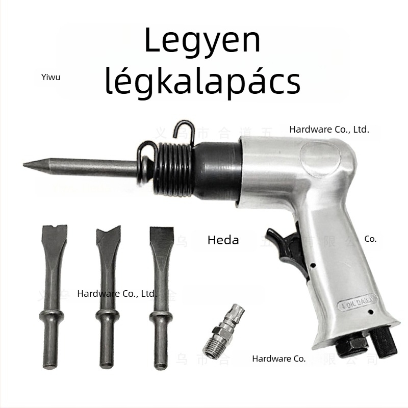 150 mm pneumatikus kalapács készlet rozsdamentesítő fejjel és körkörös fogantyúval