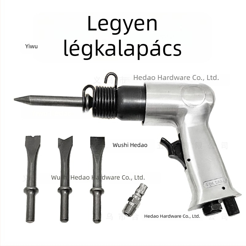 150 mm pneumatikus kalapács készlet rozsdamentesítő fejjel és körkörös fogantyúval