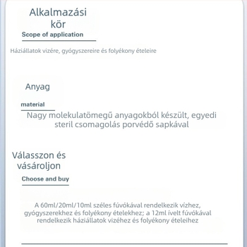 Macska etető fecskendő víz adagolóval