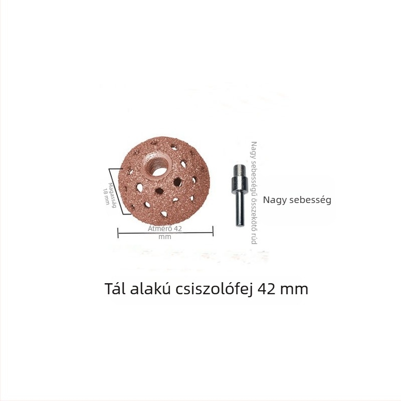 Gumi csiszolófej wolframacélból készült csésze alakú fej gumirejavításhoz, 42mm55