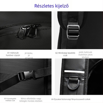 Motorkerékpár sisaktáska, nagy kapacitású vízálló utazótáska motoros túrákhoz