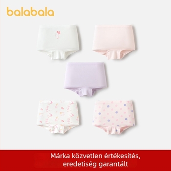 Balabala lányoknak készült pamut boxer briefek, antibakteriális, nem szorít, ötös csomag, 3–8 éveseknek