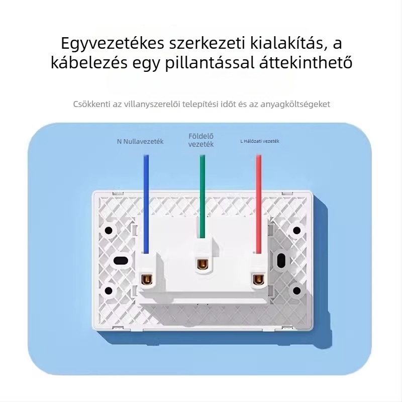 118 típusú kombinált kapcsoló- és aljzatpanel, falba épített konyhai panel, panel többnyílású (10/15/20 lyuk), 10A